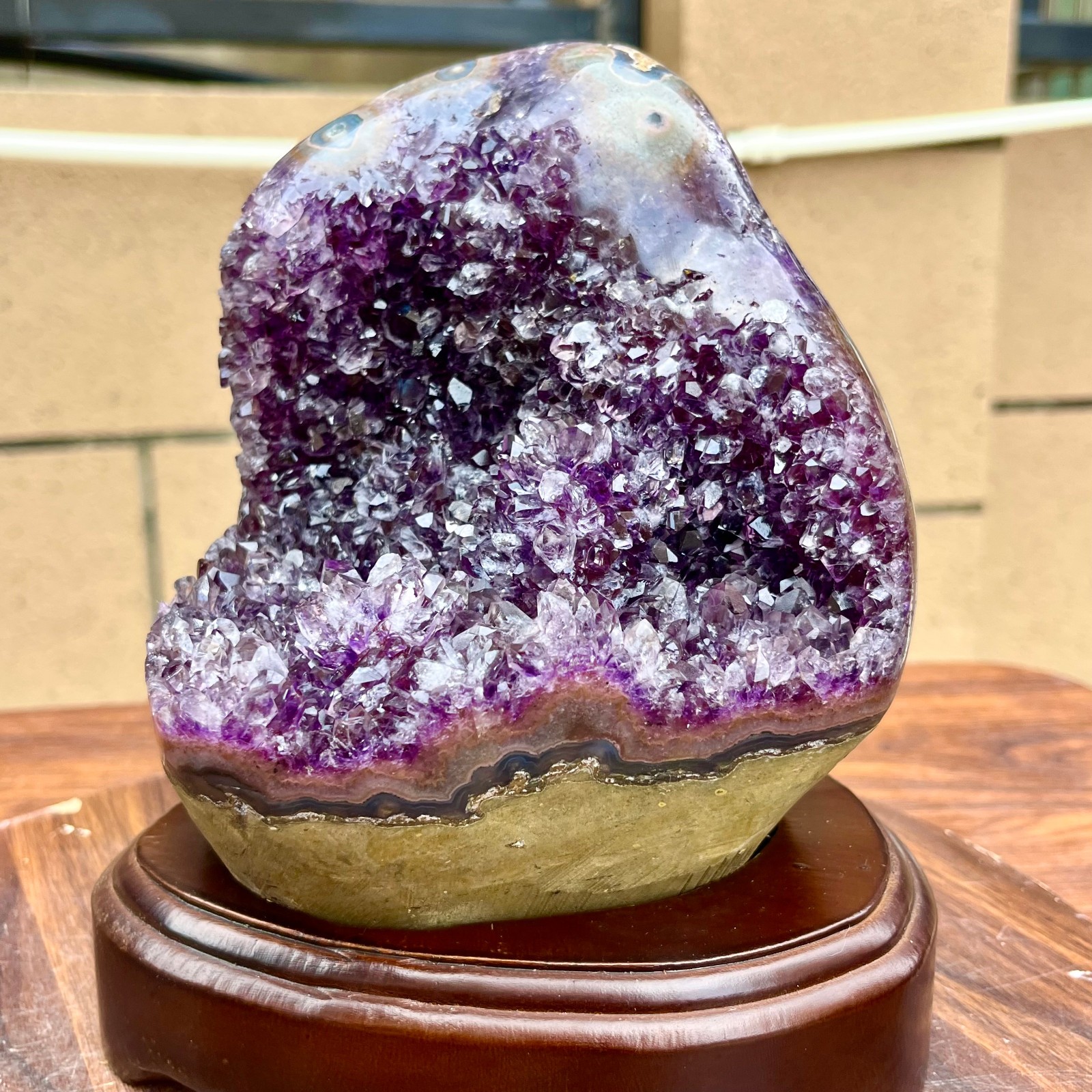 6.71LB Natural amethyst, quartz ore body Uruguayan amethyst crystal block