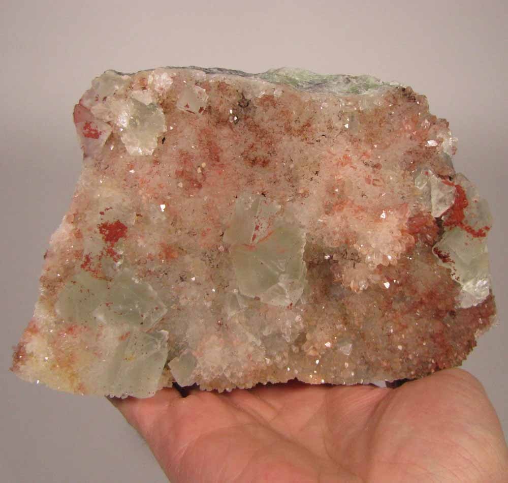 6.3″ Green FLUORITE & QUARTZ Crystals Cluster – Imilchil, Morocco – 3.3 lbs.