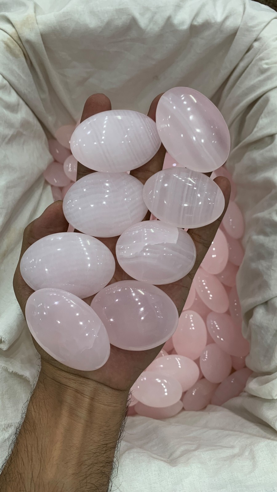 12KG Top Quality Pink Calcite Palm Stones Lot Natural Healing Crystal Wholesale