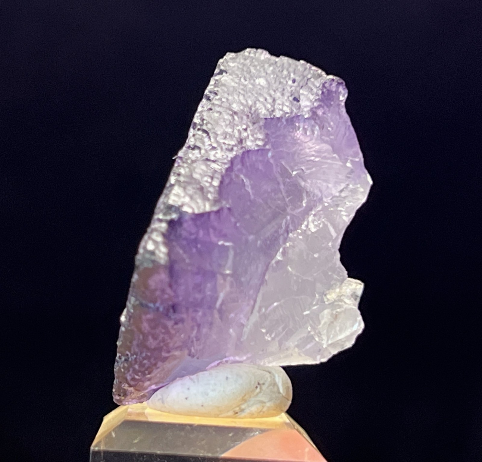 Purple color-zoned Fluorite crystal, 38mm 26g, Natural Mineral Specimen,