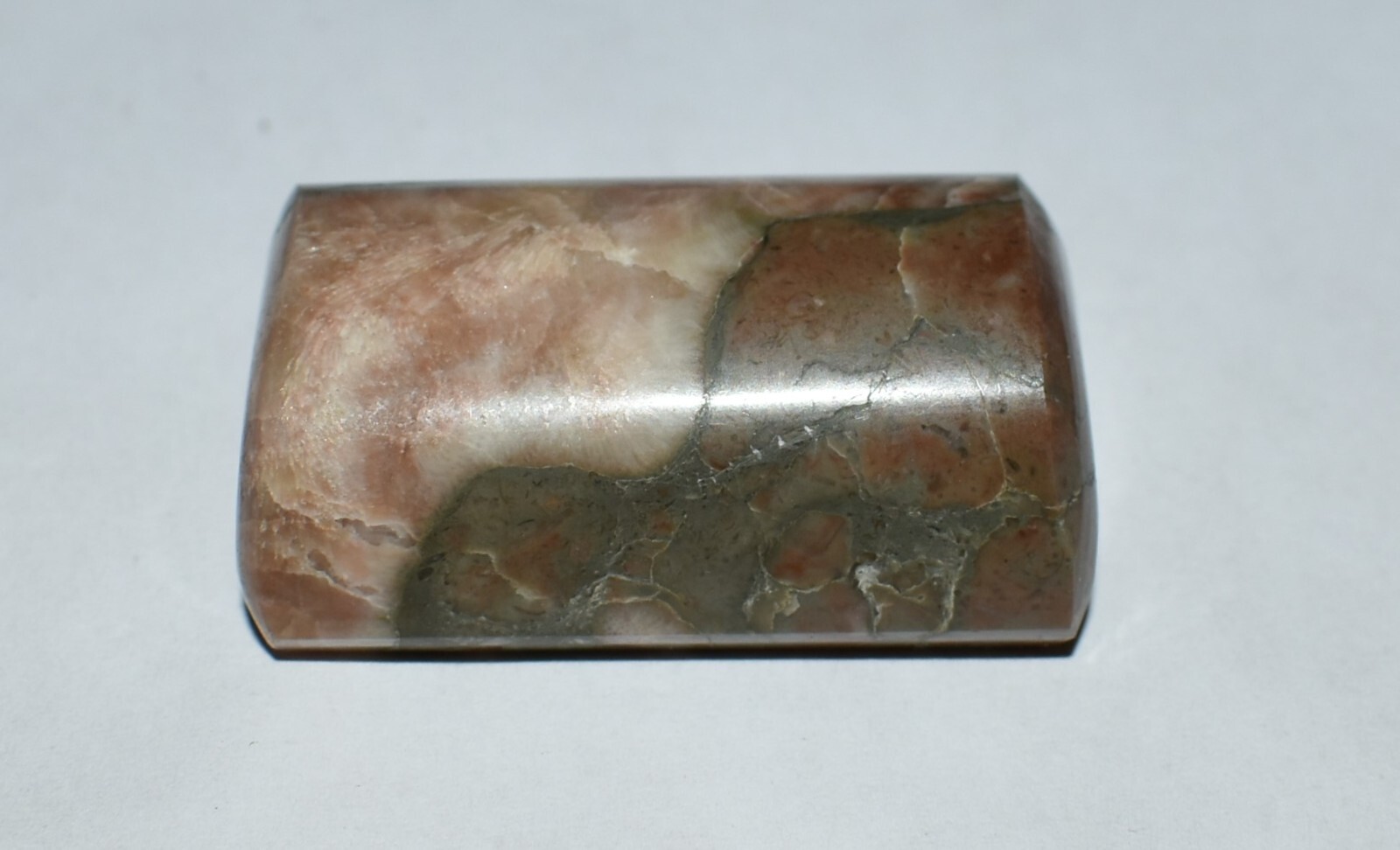 Jade Blue Ridge Specimen North Carolina USA Brown, Olive Green, Pink White Bone