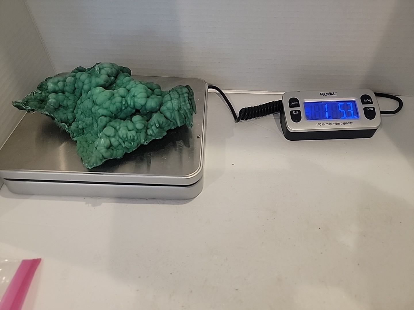 1.5 Pound: Malachite Rough Brain Botryoidal Plume From DRC Africa G