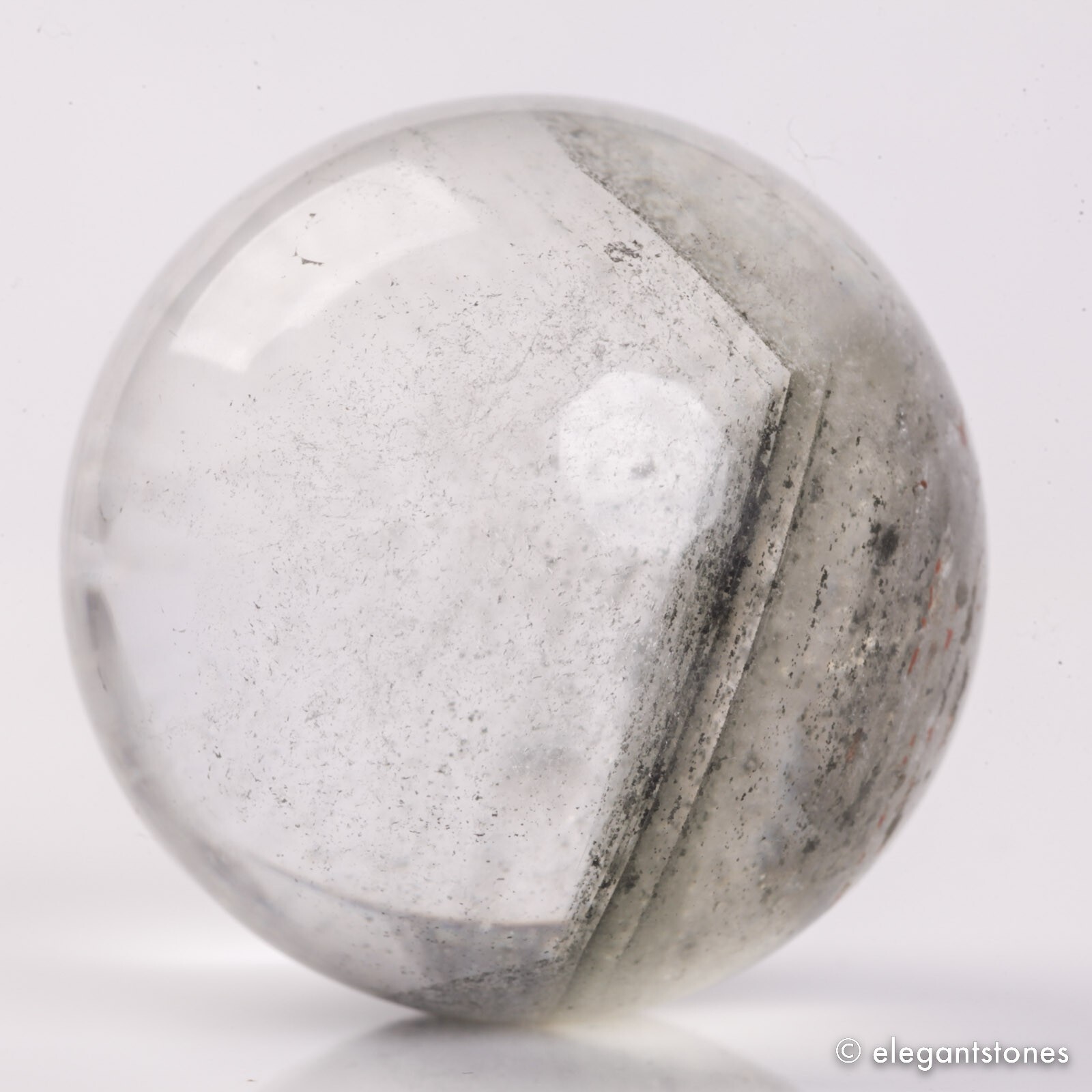 89g40mm Natural Garden/Phantom/Ghost/Lodolite Quartz Crystal Sphere Healing Ball