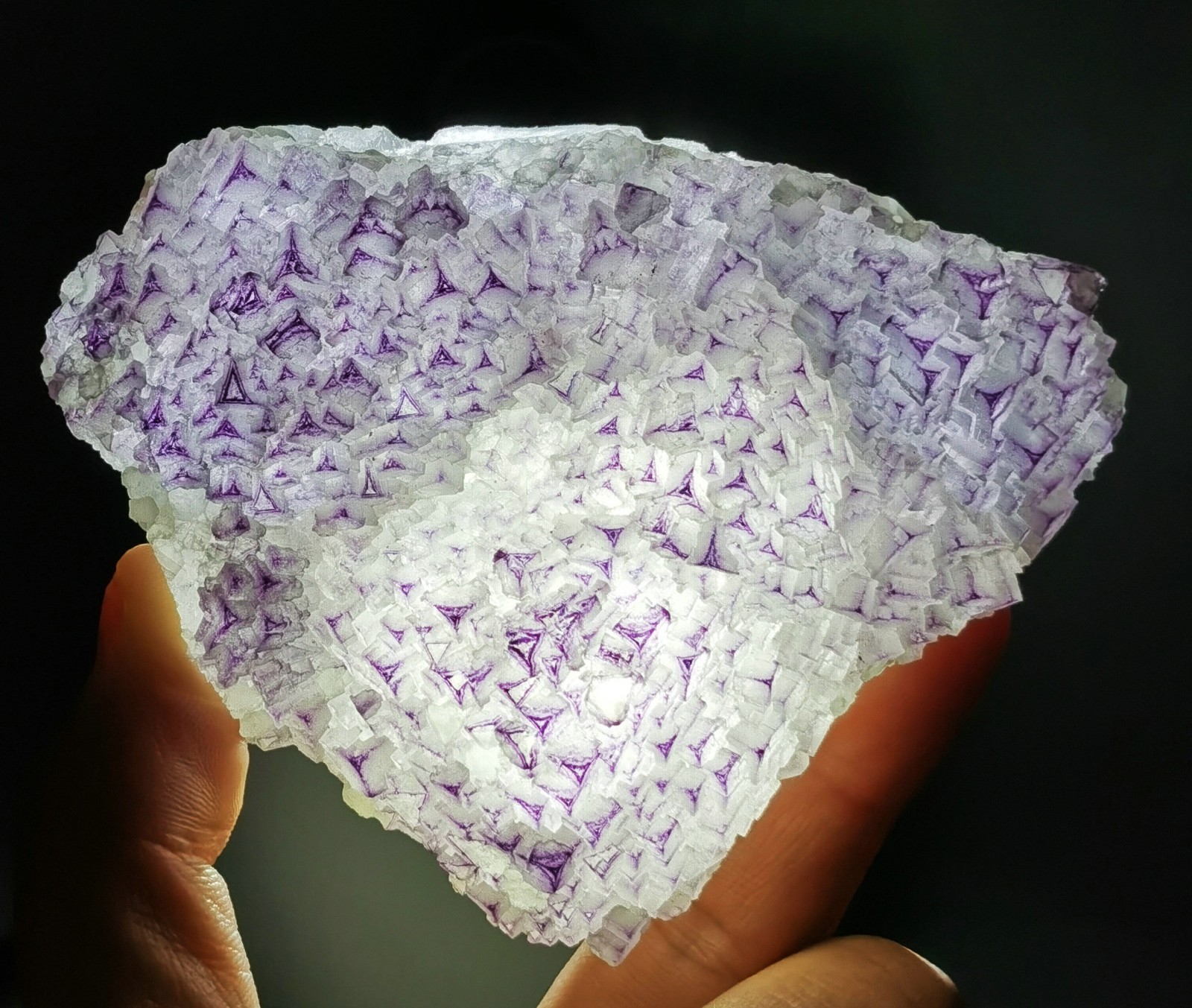 Rare Purple Fluorite Mineral Specimen China