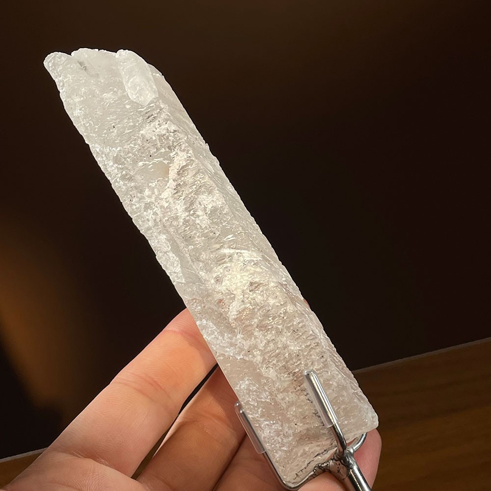 RARE Growth Interference Quartz from Madagascar | Display Specimen Acrylic Stand