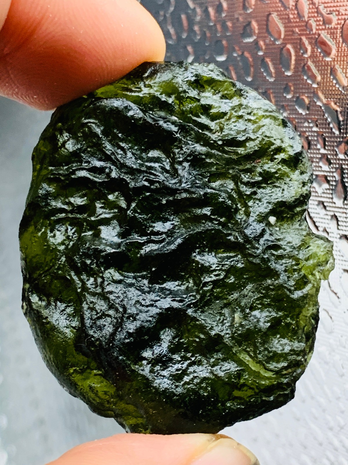 TOP Moldavite Raw Moldavite Crystal from Czech Republic PICcertificate 115CT