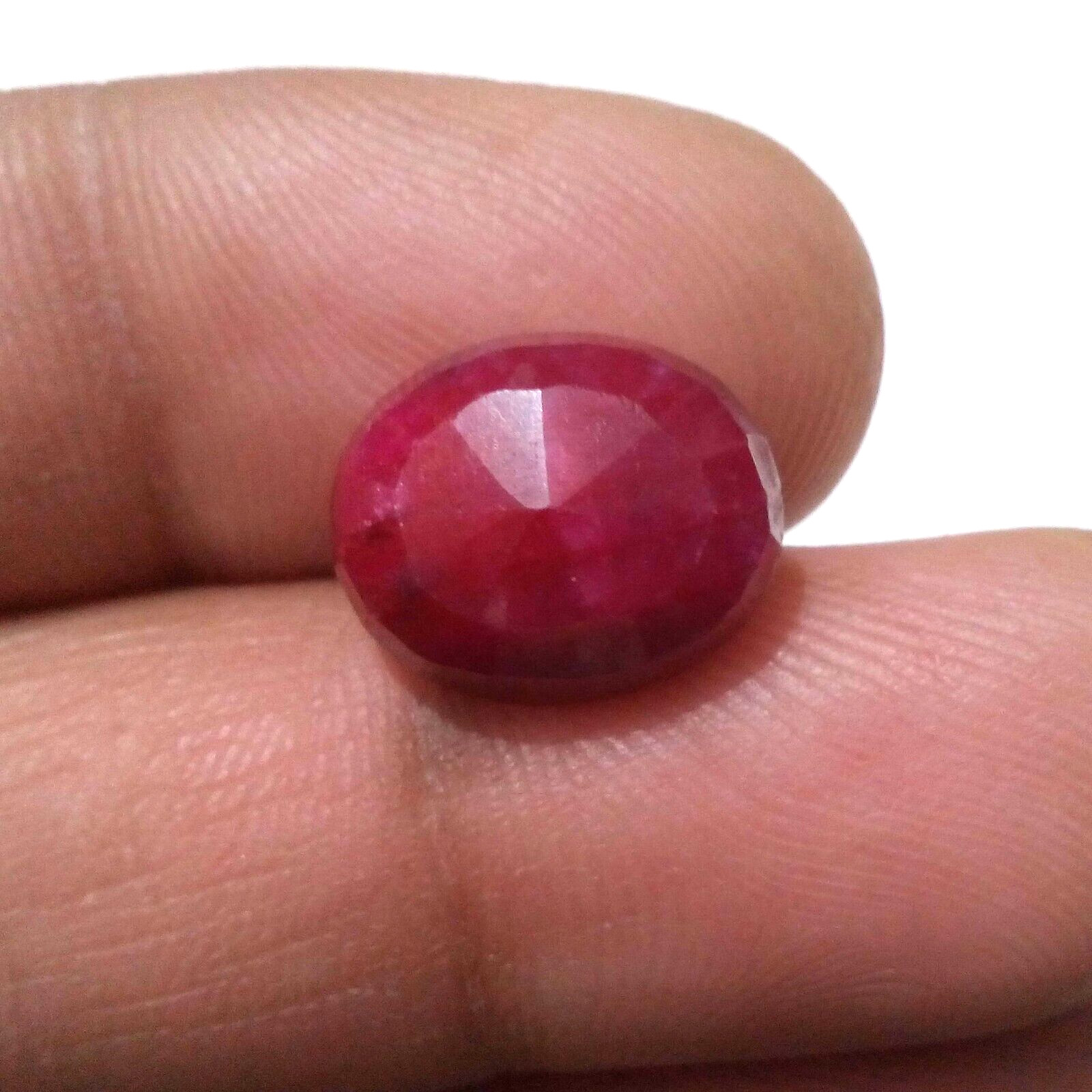 Magnificent Faceted Red Ruby Oval Shape 11 Crt Loose Gemstone Jewelry For Making