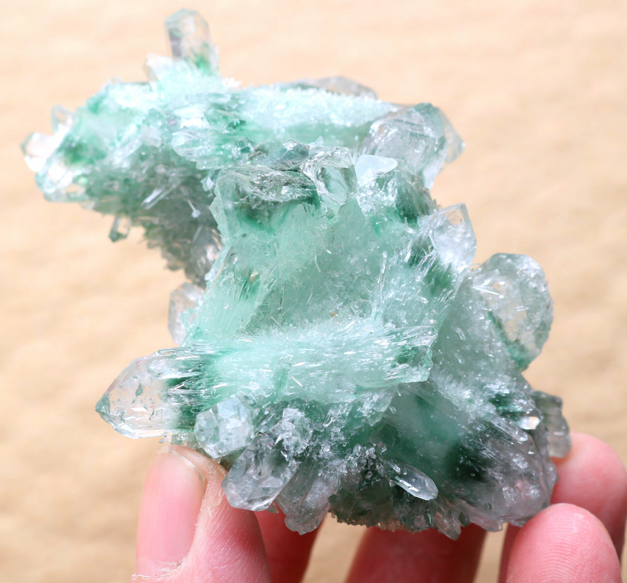 183g New discovery green ghost crystal clusters of mineral samples