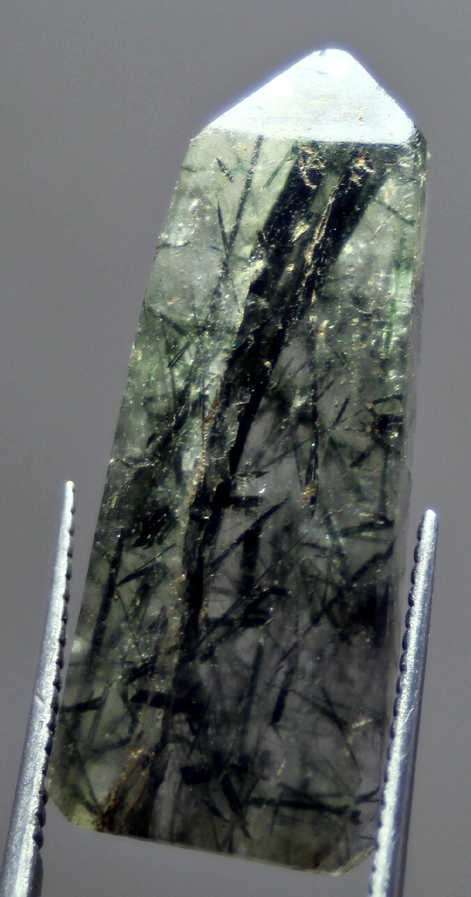 16.0 CT Rare Tourmaline or Rutile in Quartz Facet Grade Crystal Baluchistan