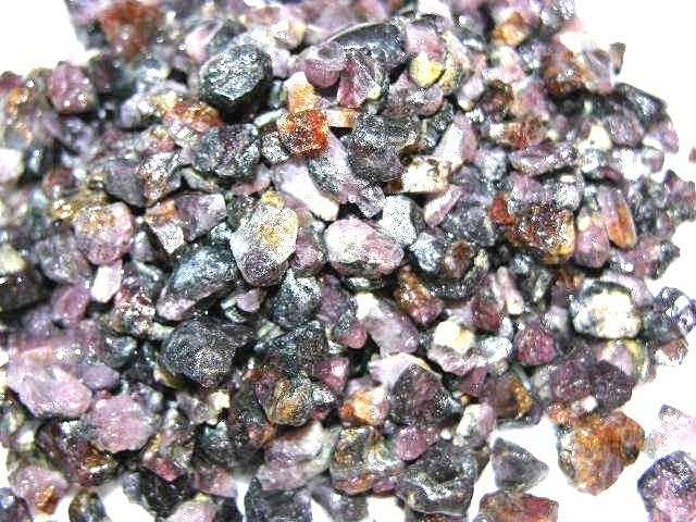 Spinel violet blue crystal all natural mine rough 1/4 pound lots 3-9mm