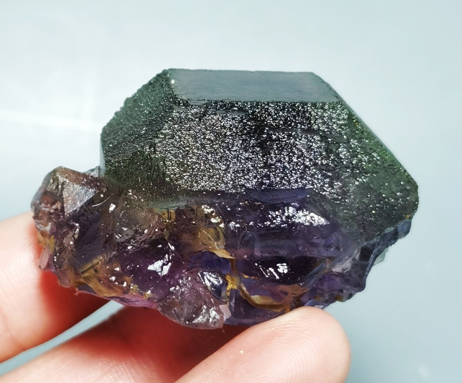 Natural Transparent Purple Window Fluorite Mineral Specimen China