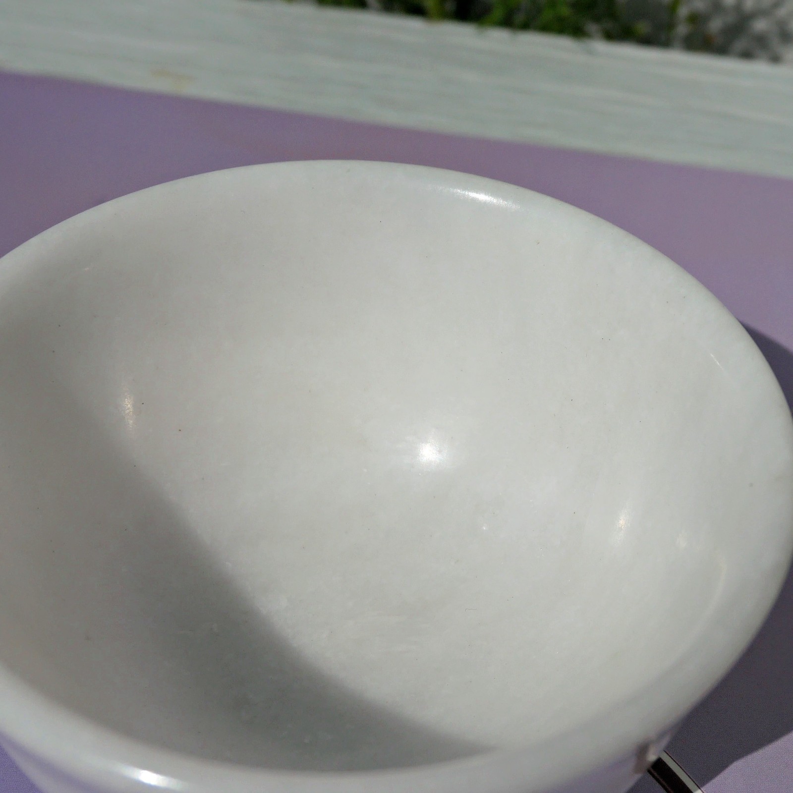3.9″ White Jade Bowl Natural Crystal Carved Gems Dish Holder Healing Decor Gift