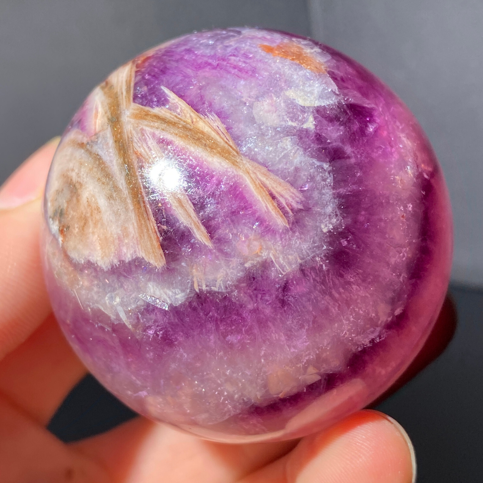 352g Natural Turtle Back Stone Egg Shape Dragon Crystal Crack Healing