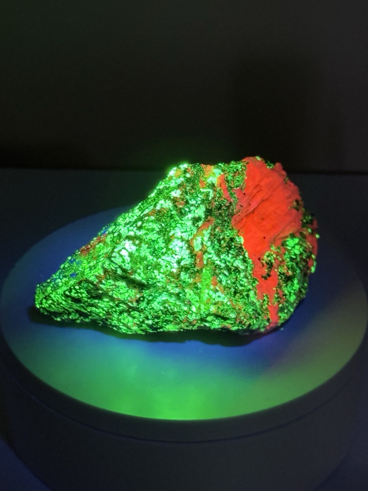 GLOWING Willemite & Calcite w/ Minor Hardystonite Fluorescent Mineral Specimen