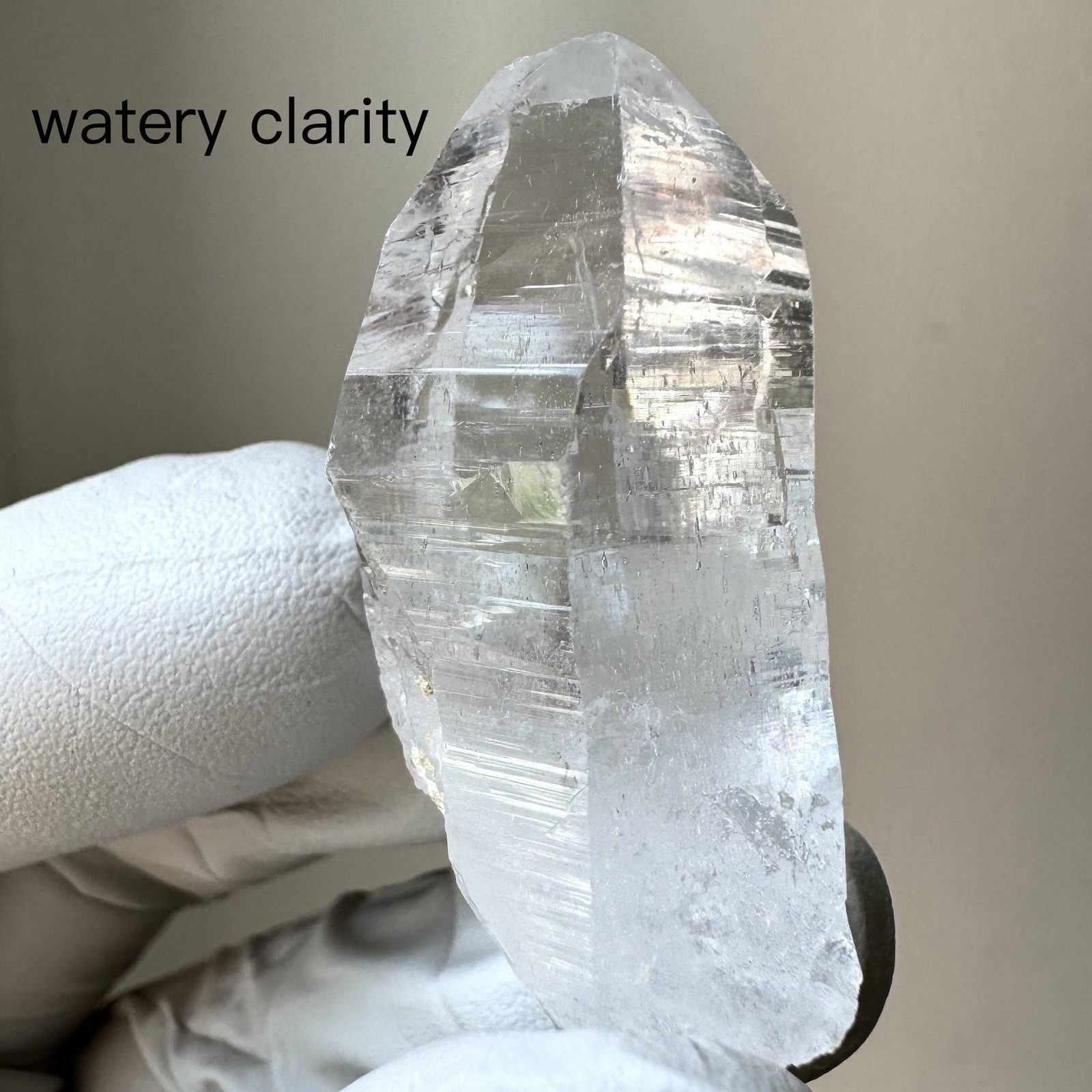 Ganesh Himalayan Quartz Nepal High Clarity Dense Akashic Lemurian Lines Crystal