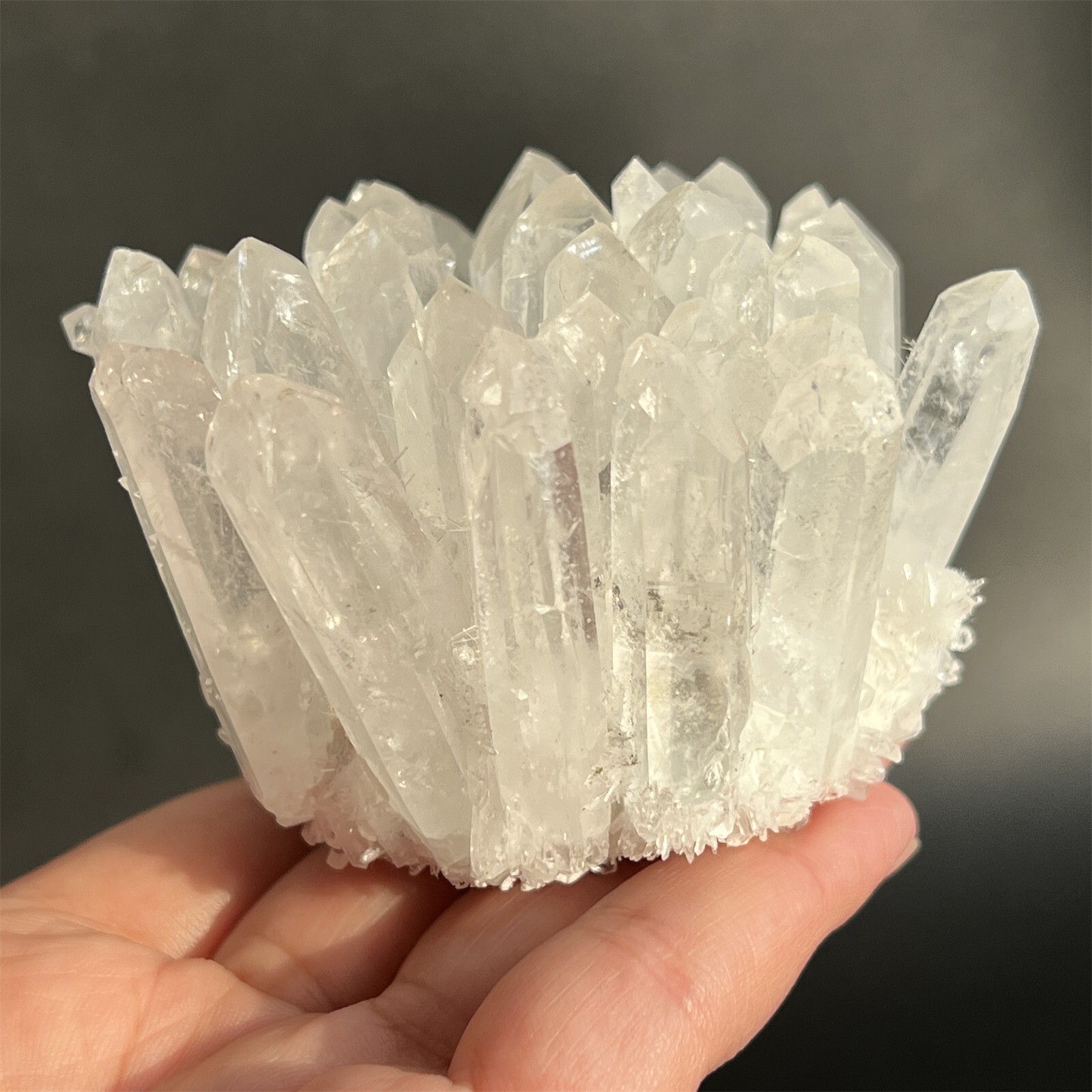 Clear quartz cluster crystal fine cluster mineral specimen point Random 200g+1PC