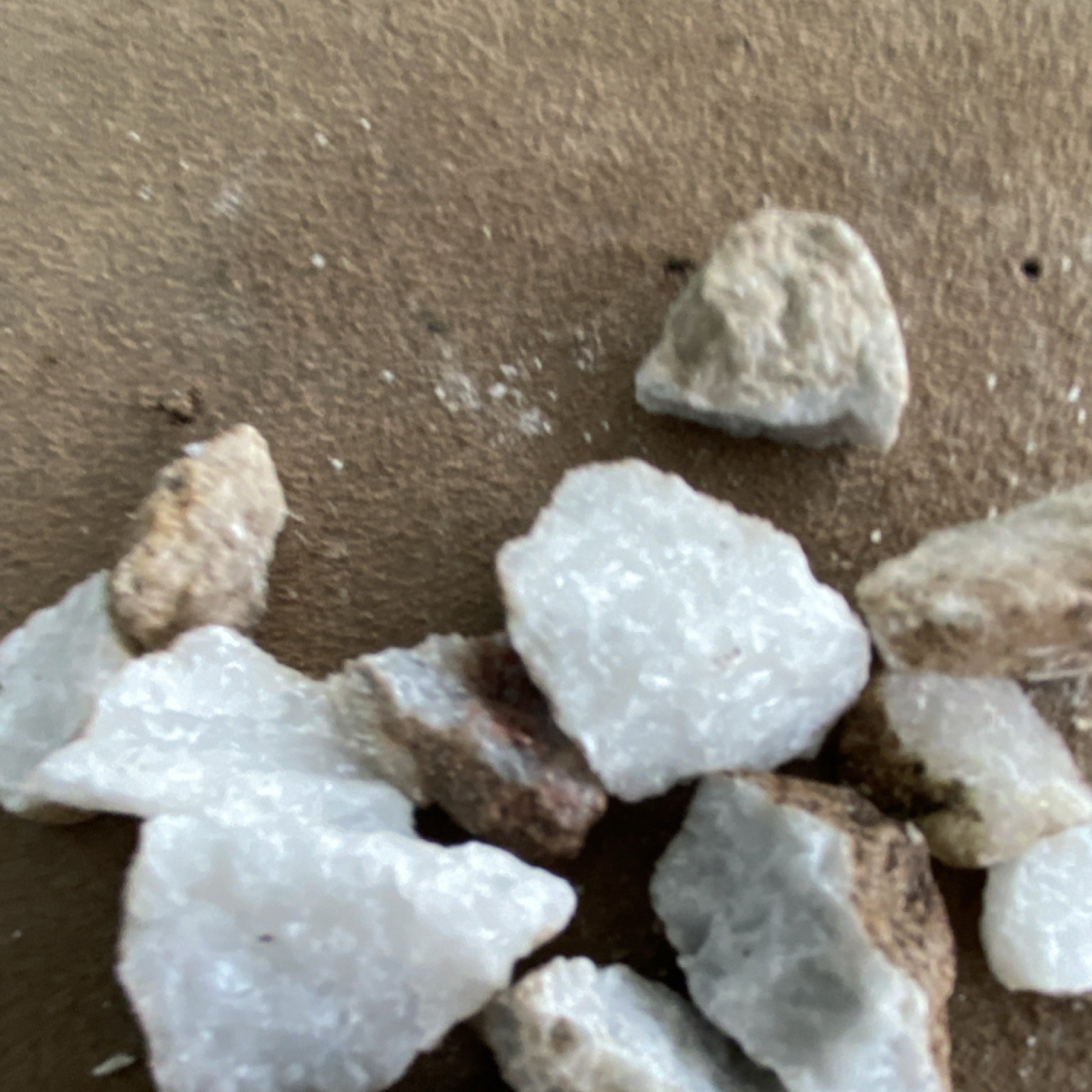Natural Rough White and Brown Mineral Crystals Lot Assorted Collection Minerals