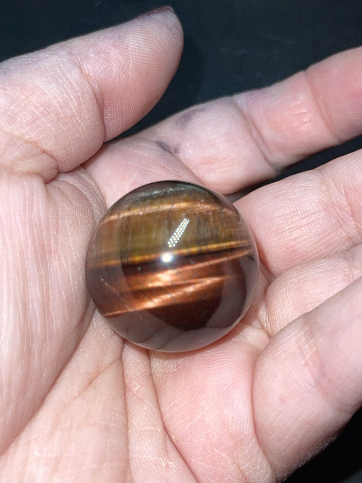 Red Tiger’s Eye Crystal Sphere Orb Ball Marble 27.1mm