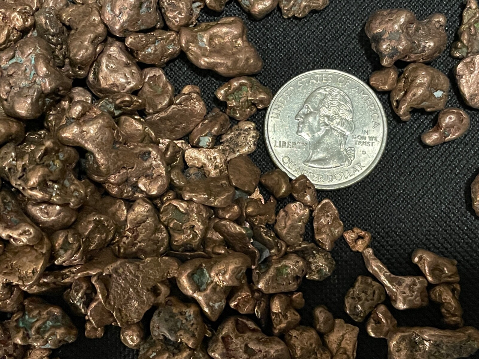 1 Pound of 1/4″ to 3/8″ Tumbled Copper Nuggets Natural Michigan Native Cu Ore