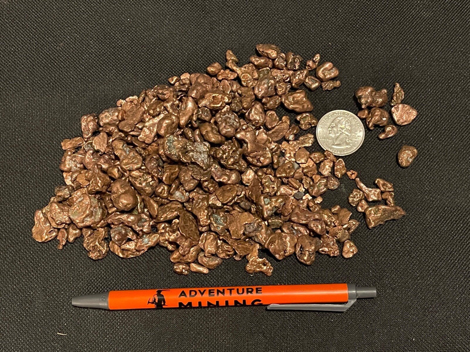 1 Pound of 1/4″ to 3/8″ Tumbled Copper Nuggets Natural Michigan Native Cu Ore