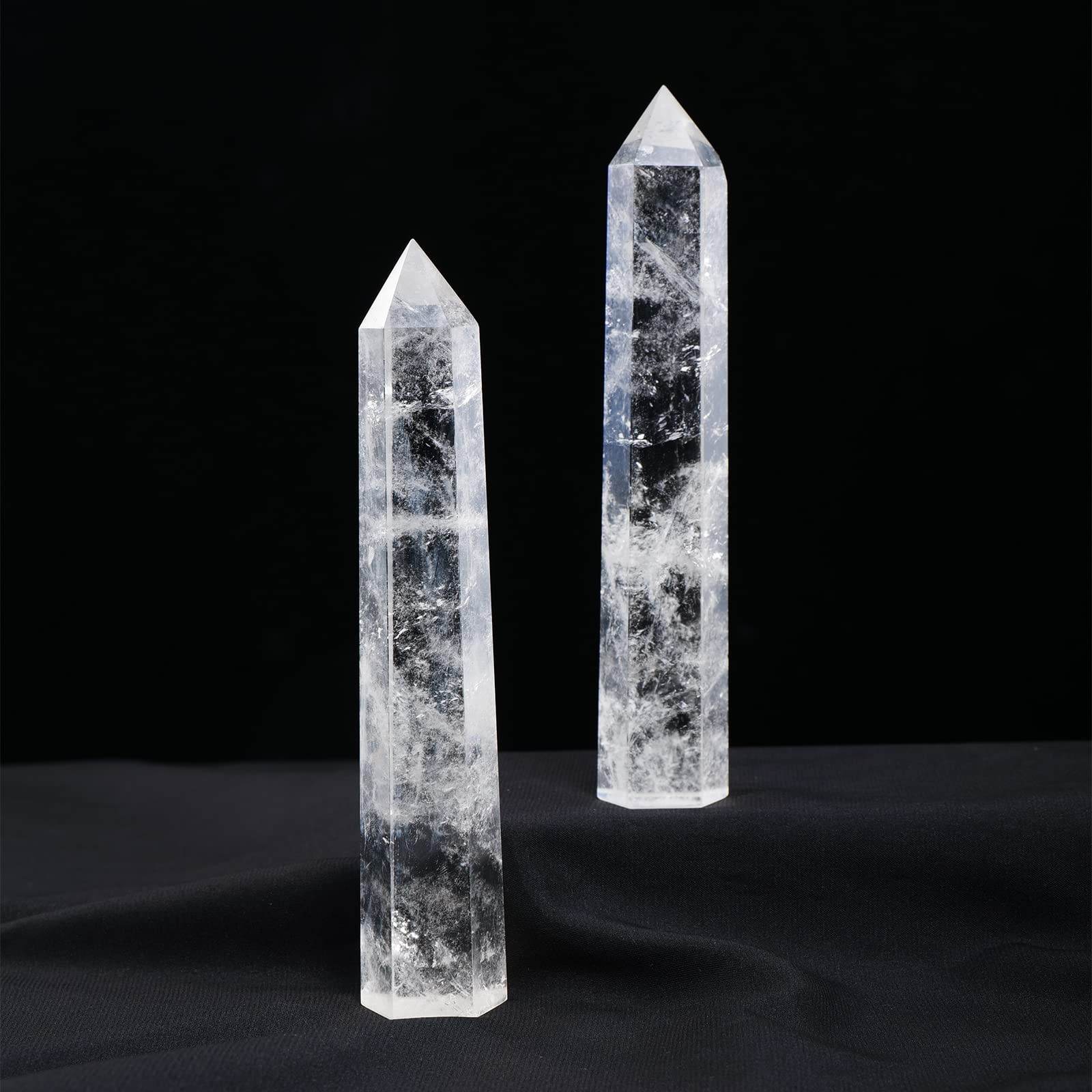 Large Natural Healing Crystal Tower 5.9″-6.3″ 5.9″-6.3″(15-16cm) Clear Quartz