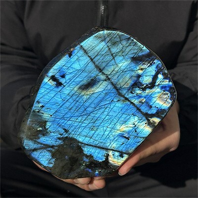 1.56kg Natural Labradorite Quartz Crystal Spectrolite Mineral Reiki healing