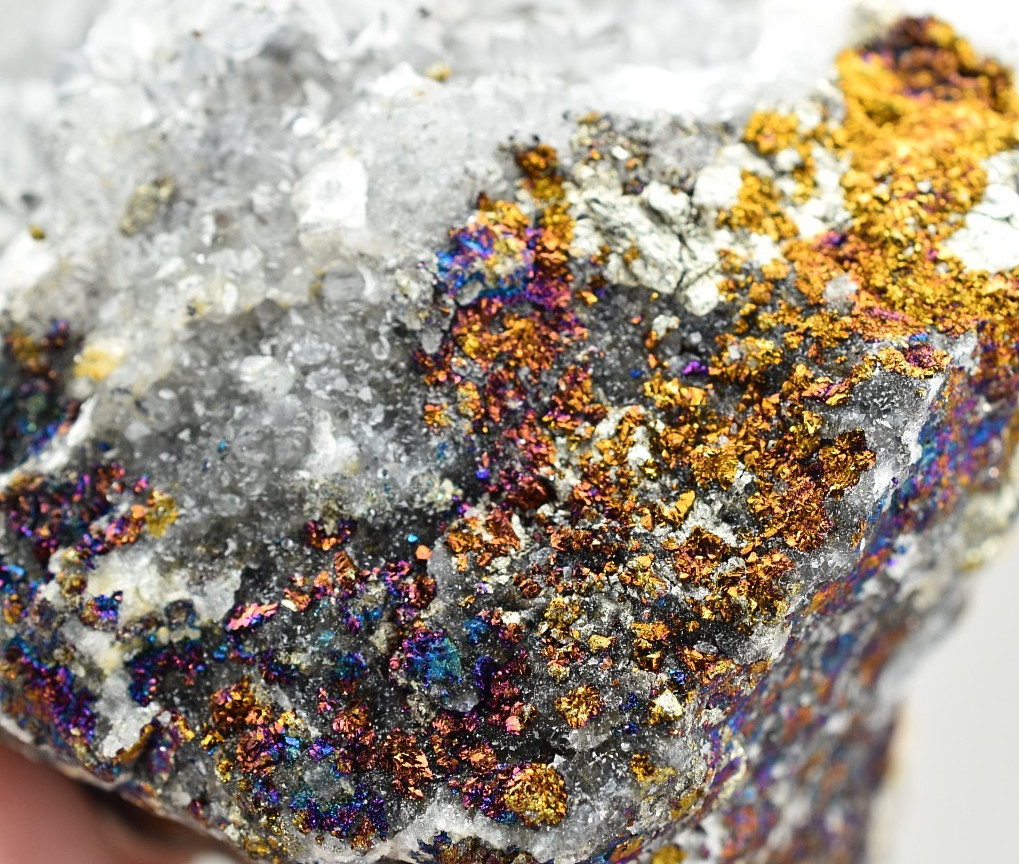 Quartz with Chalcopyrite – Casteel Mine, Iron Co., Missouri