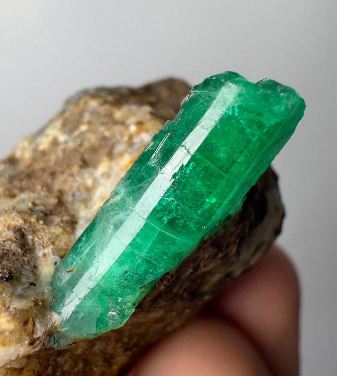 341 CT Natural Emerald Crystals On Matrix From Panjshir Afghanistan