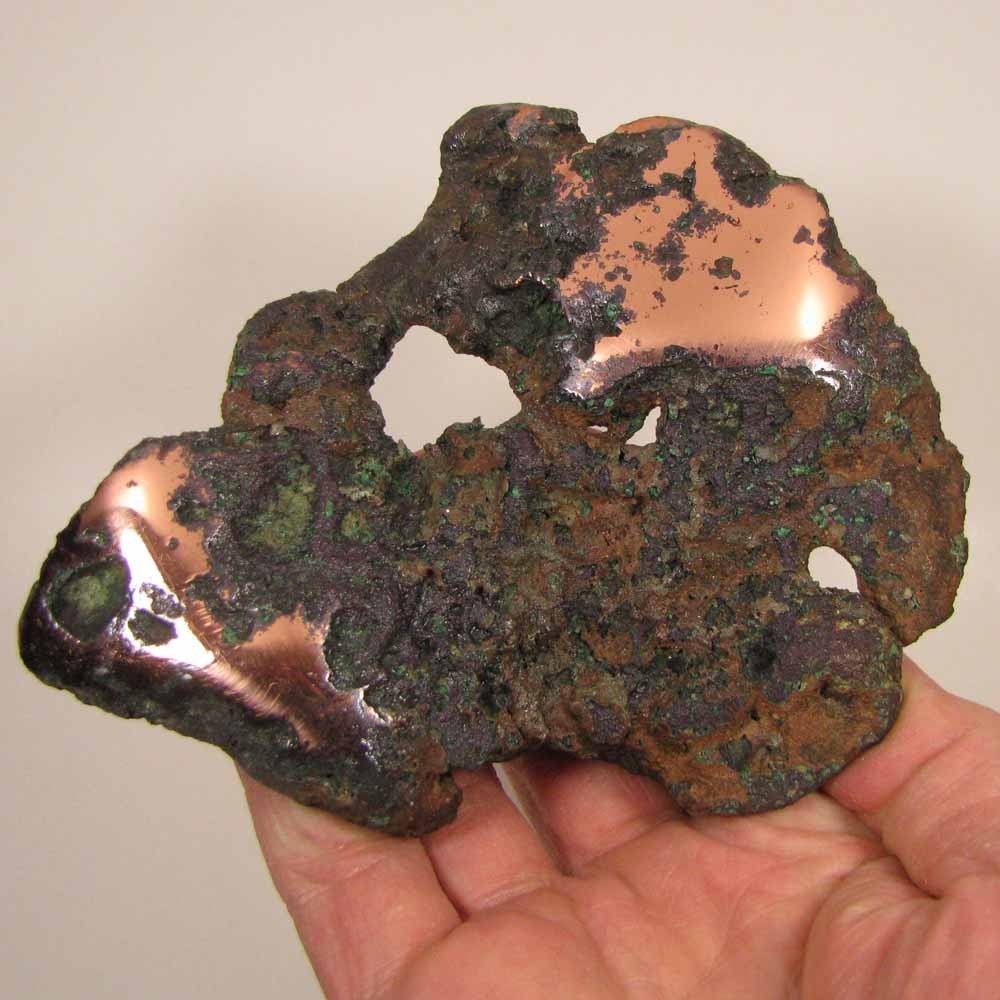 5.1″ Polished Glacial Native FLOAT COPPER Butchite Specimen – Michigan – 1.2 lbs