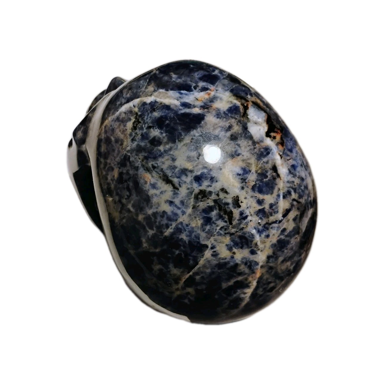 4x4x5 Blue Sodalight crystal Skull With Features 13 Oz