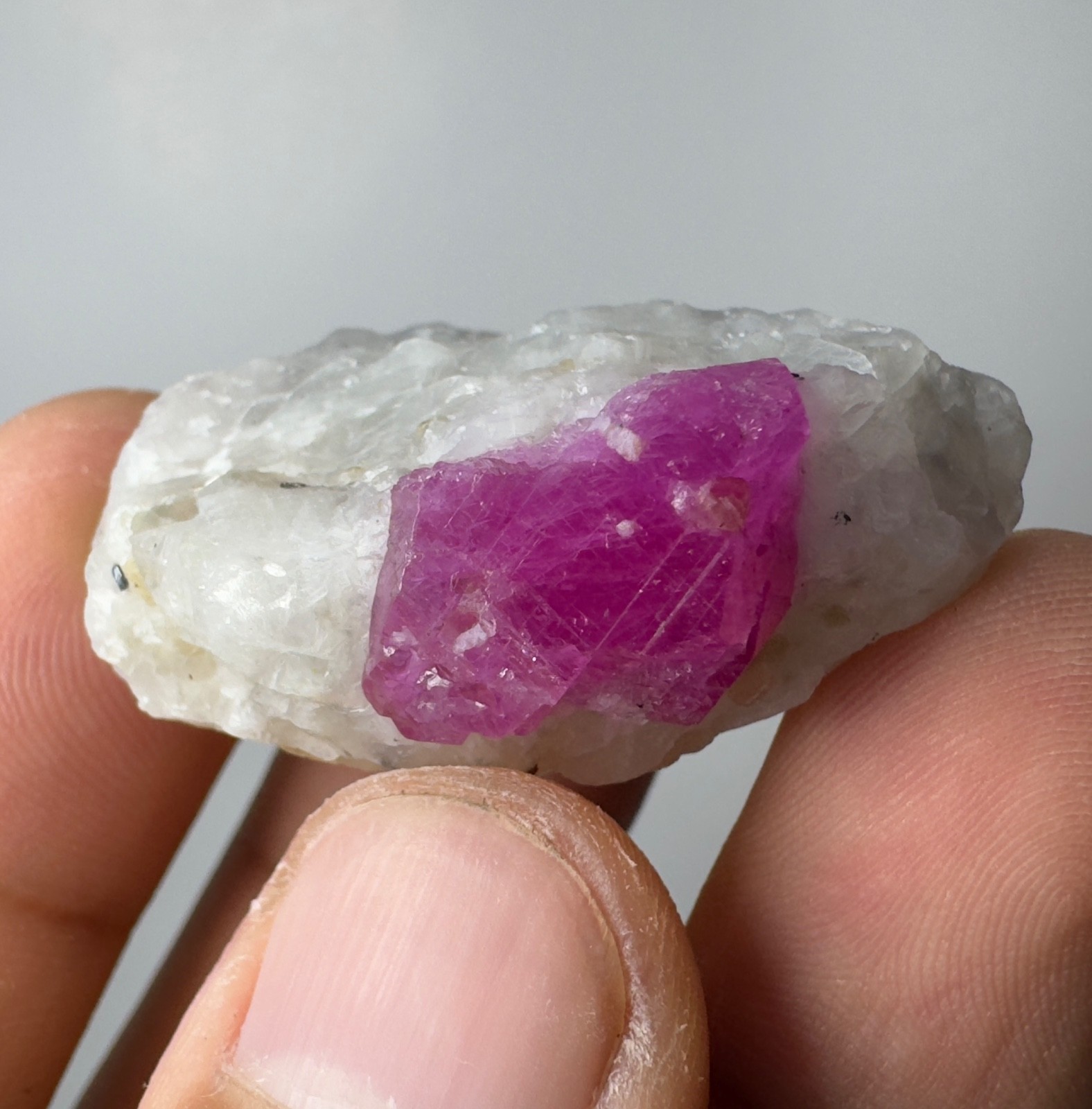 112 Ct Natural Ruby Crystal On Matrix From Jegdalak Afghanistan