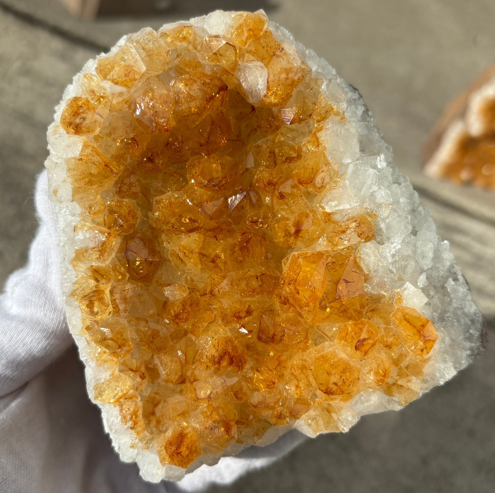 USA SALE 5.3LB LOT 3 CITRINE FREE STANDING SPECIMEN TREATED AMETHYST GOLD GOLDEN