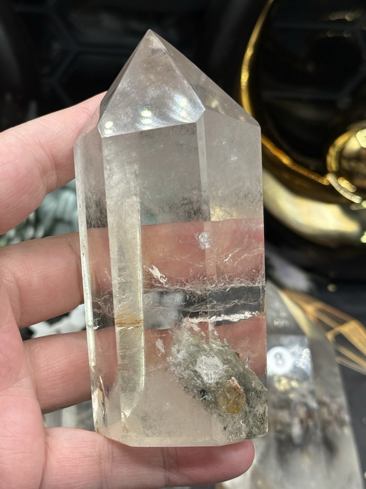 Natural Garden Quartz Lodolite Chunky Tower Freeforms Free ship & Gift