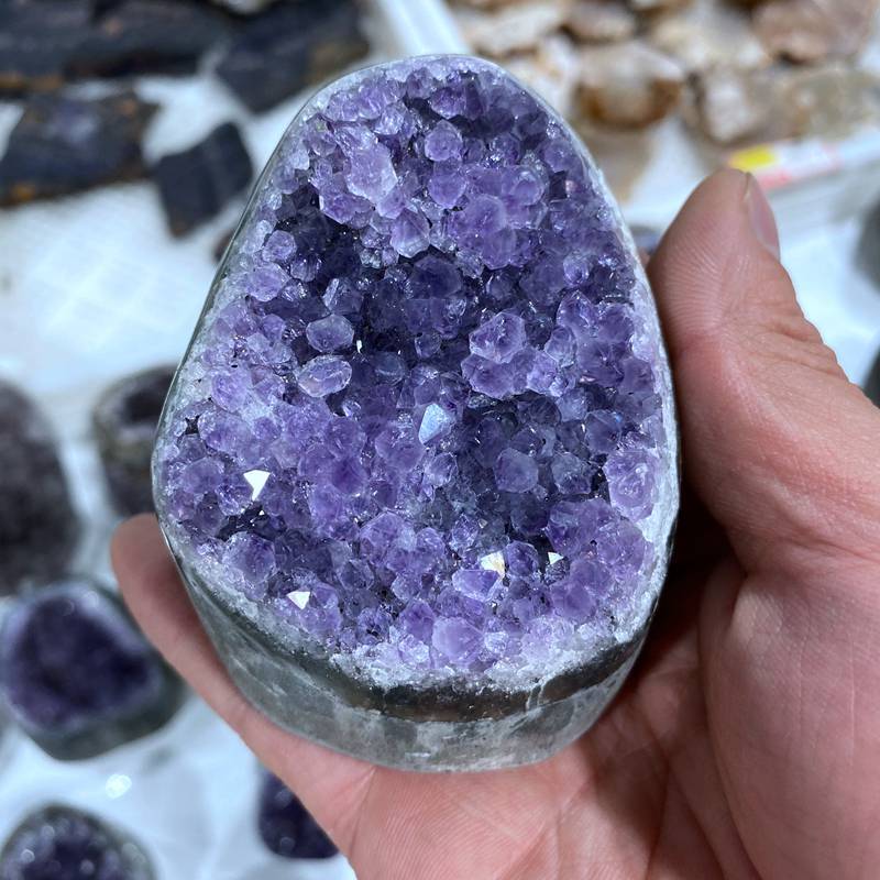 Natural Amethyst Quartz Crystal Cluster Healing Stone Geode Specimen Collections
