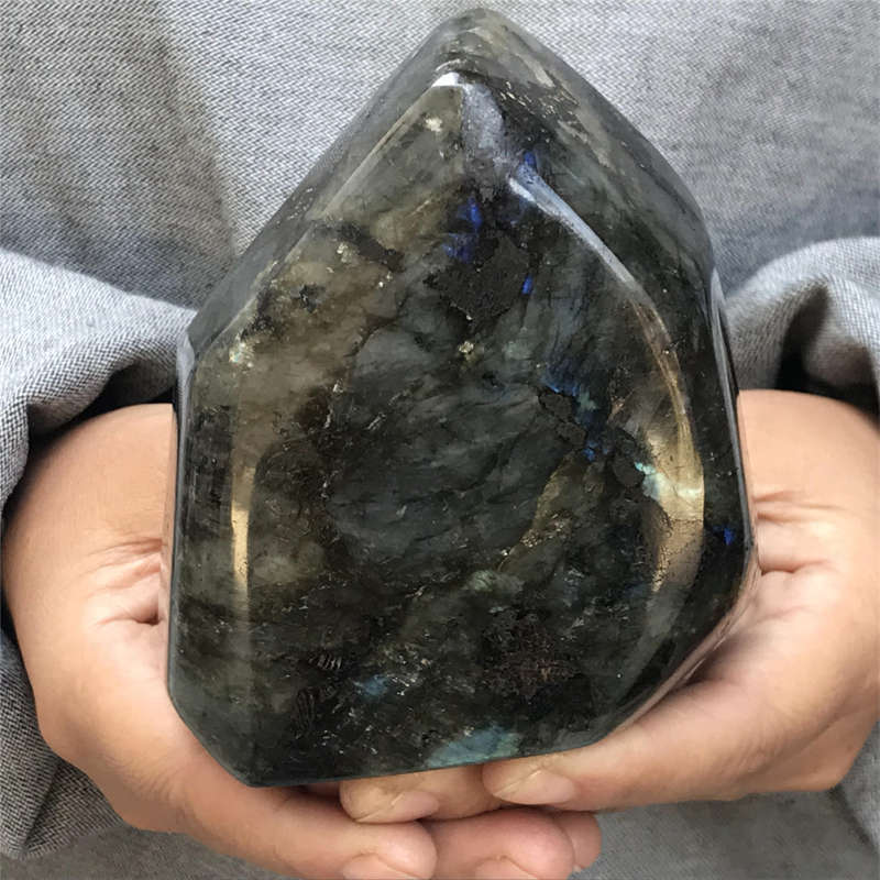 830g Natural Labradorite Quartz Crystal Spectrolite Mineral Reiki healing