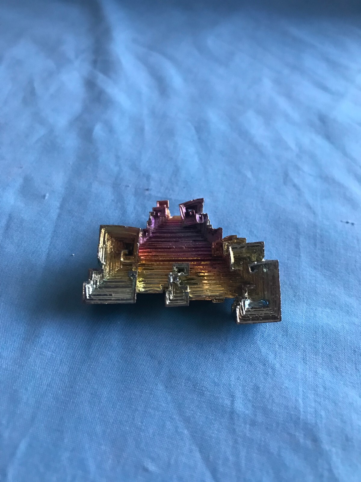 Pretty 1.51 Ounce 1-7/8” x 1-7/8” x 3/4” Piece of Rainbow Bismuth Crystals