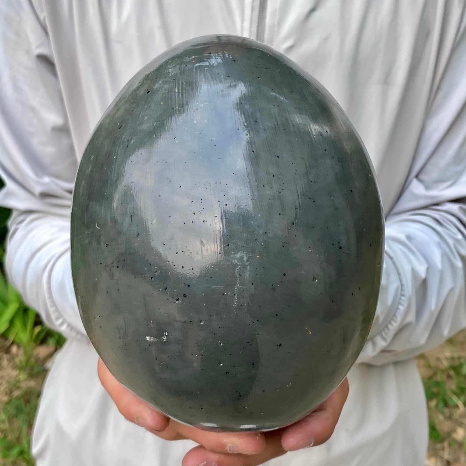 5.48LB High quality Natural Amethyst geode quartz crystal Dinosaur egg healing