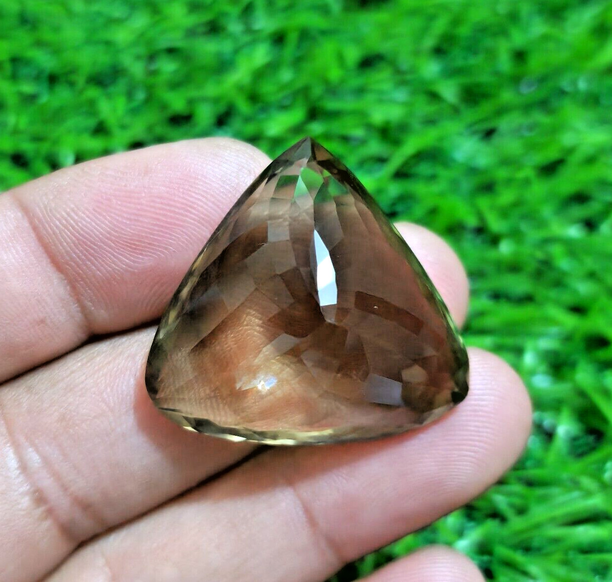 For jewelry: 81.80 carats, unique, rare, faceted, pear-shaped smoky quartz…