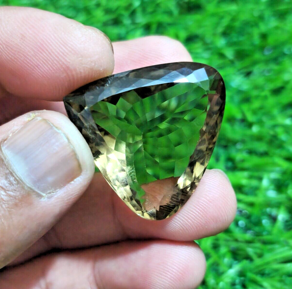 For jewelry: 81.80 carats, unique, rare, faceted, pear-shaped smoky quartz…