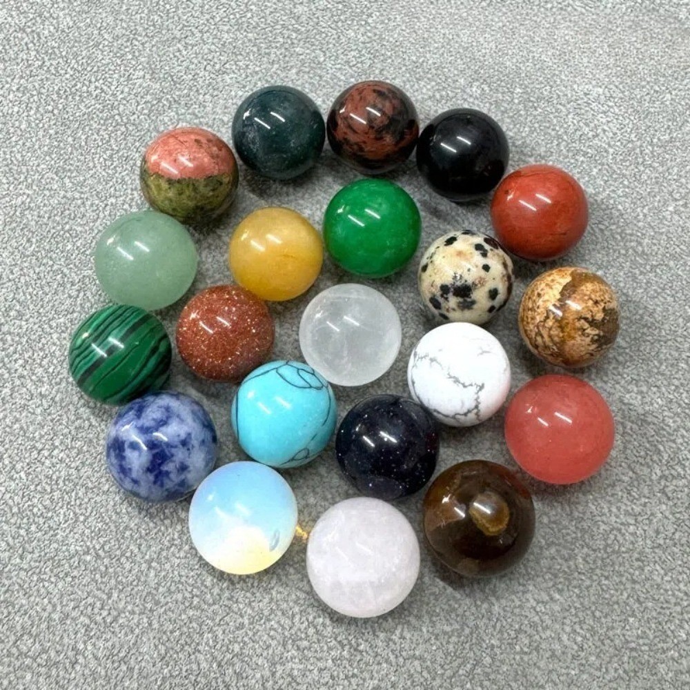 Natural Mixed Crystal Sphere Balls Reiki Healing Stone Decoration Meditation200g