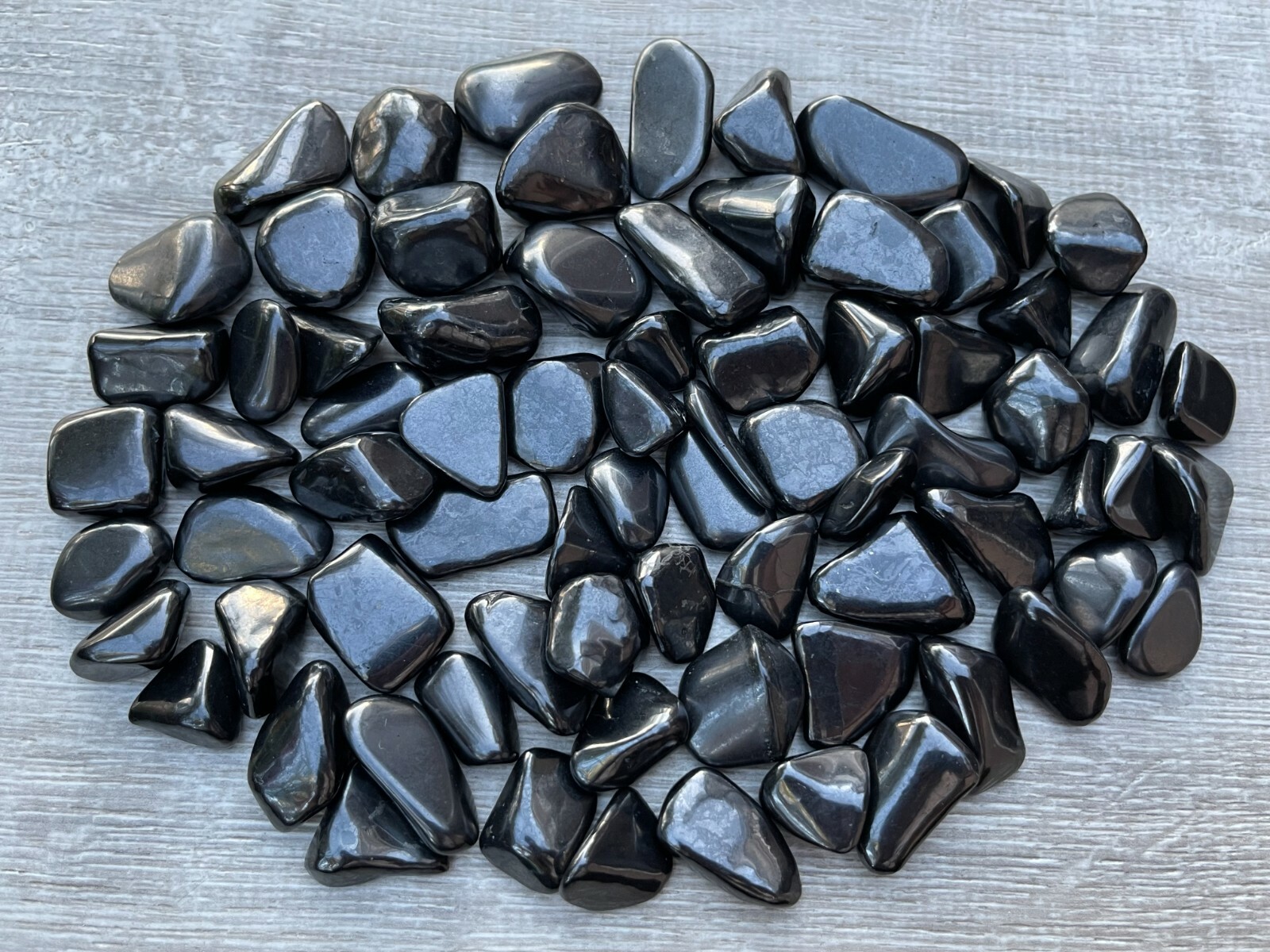 Grade A++ Shungite Tumbled Stone, 0.75-1.25″ Tumbled Shungite, EMF Protection