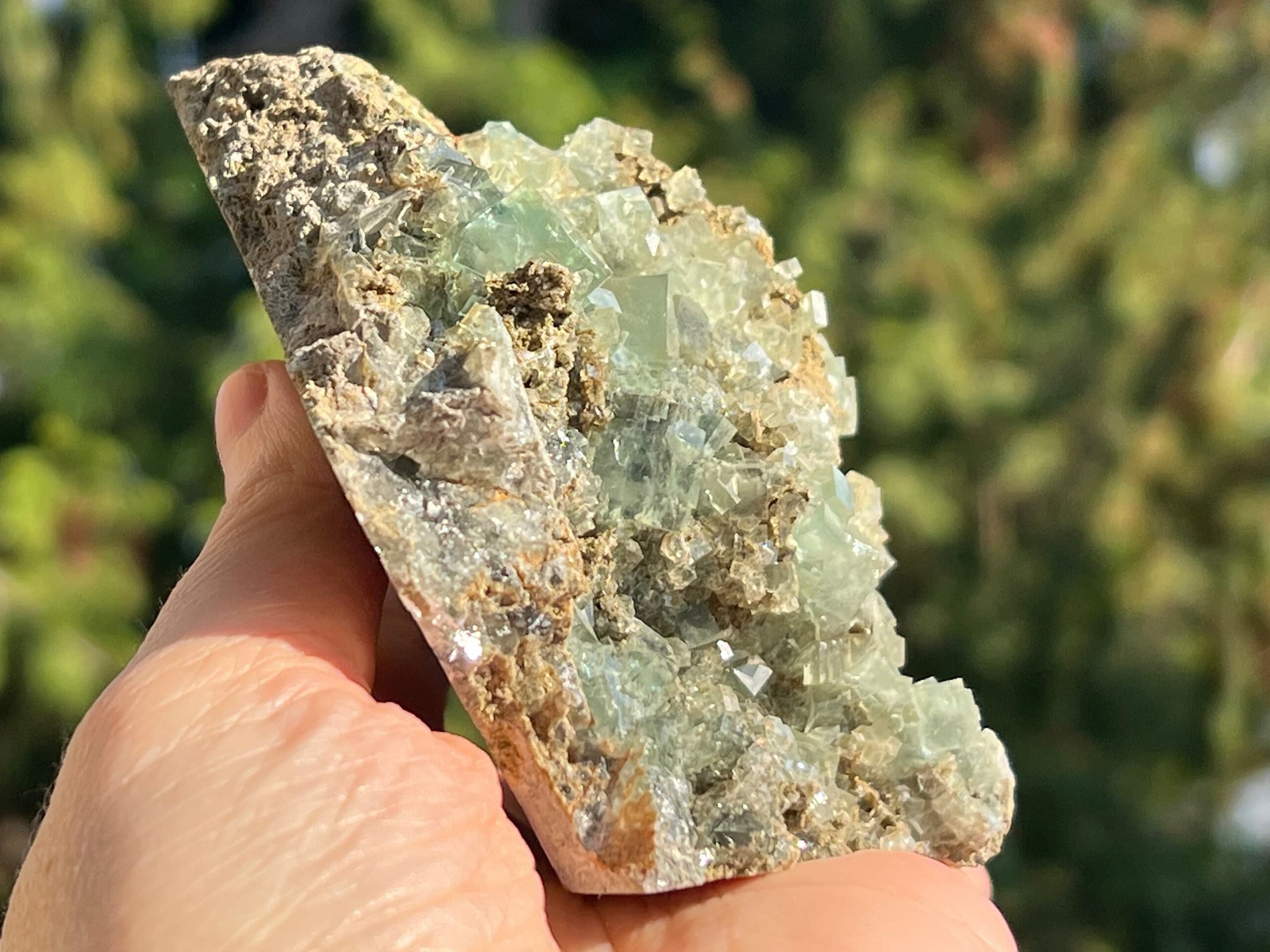 Xianghualing Fluorite Cubes on Matrix – from Hunan, China