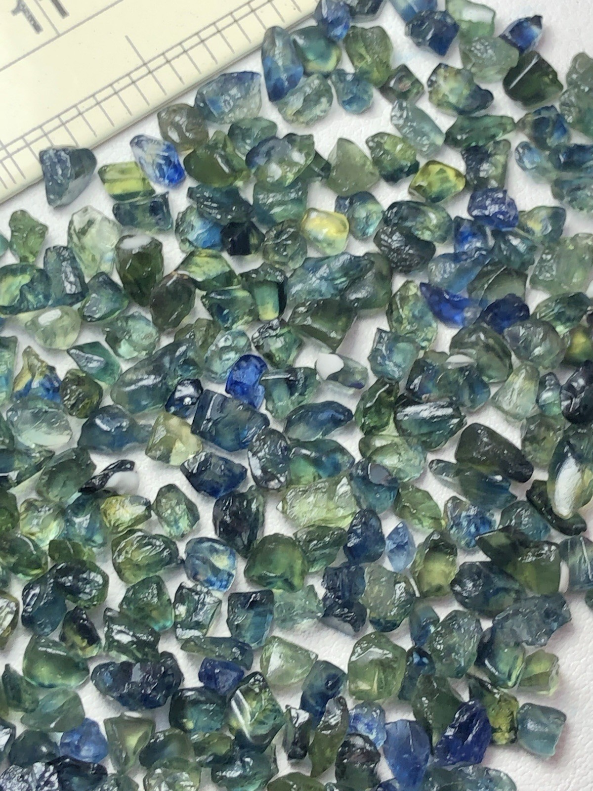 41 Gram /Rough Teal Bicolor Sapphire From Africa Mine, Ready For MM Size Cutting