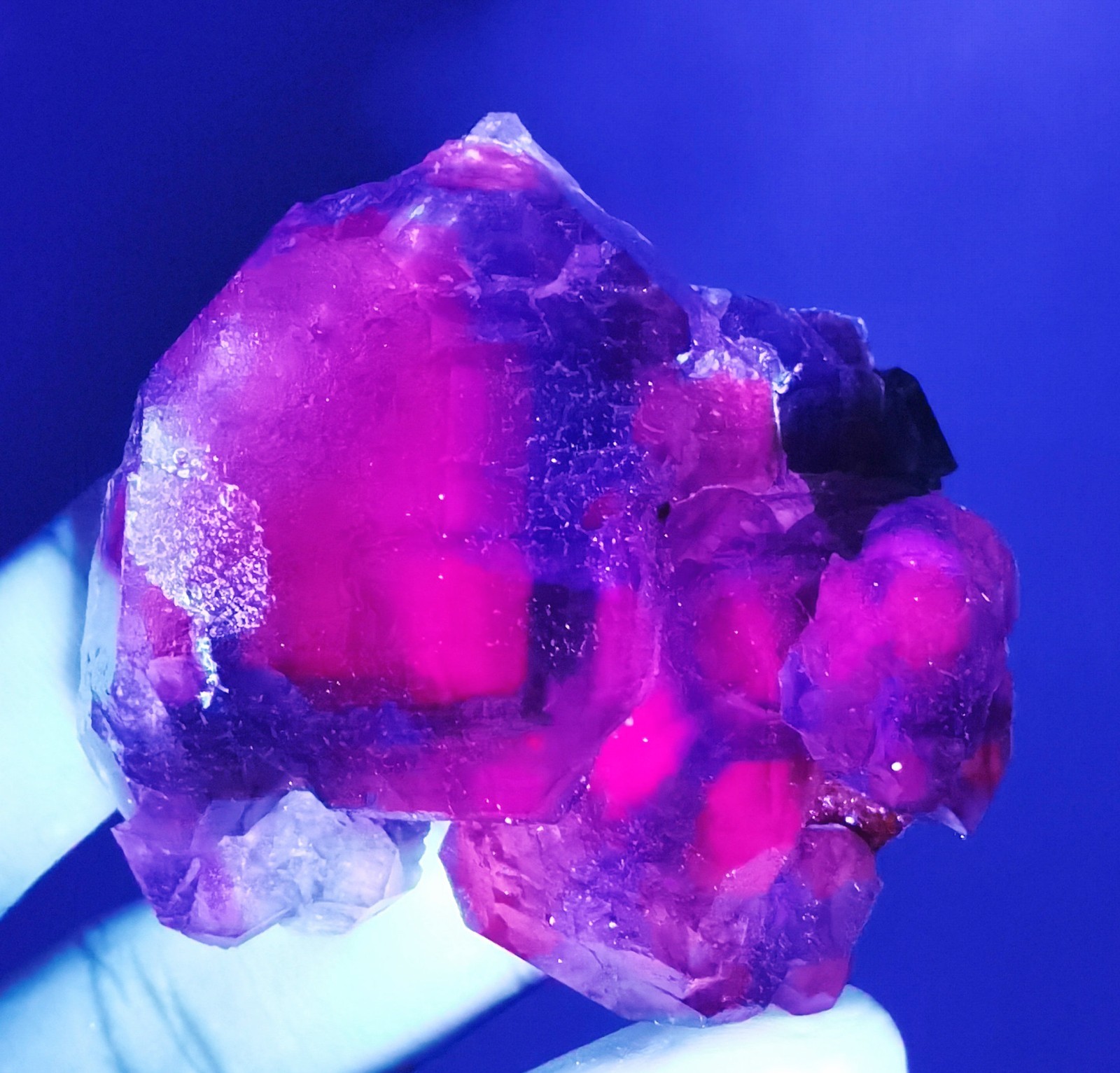Natural Transparent Purple Window Fluorite Mineral Specimen China
