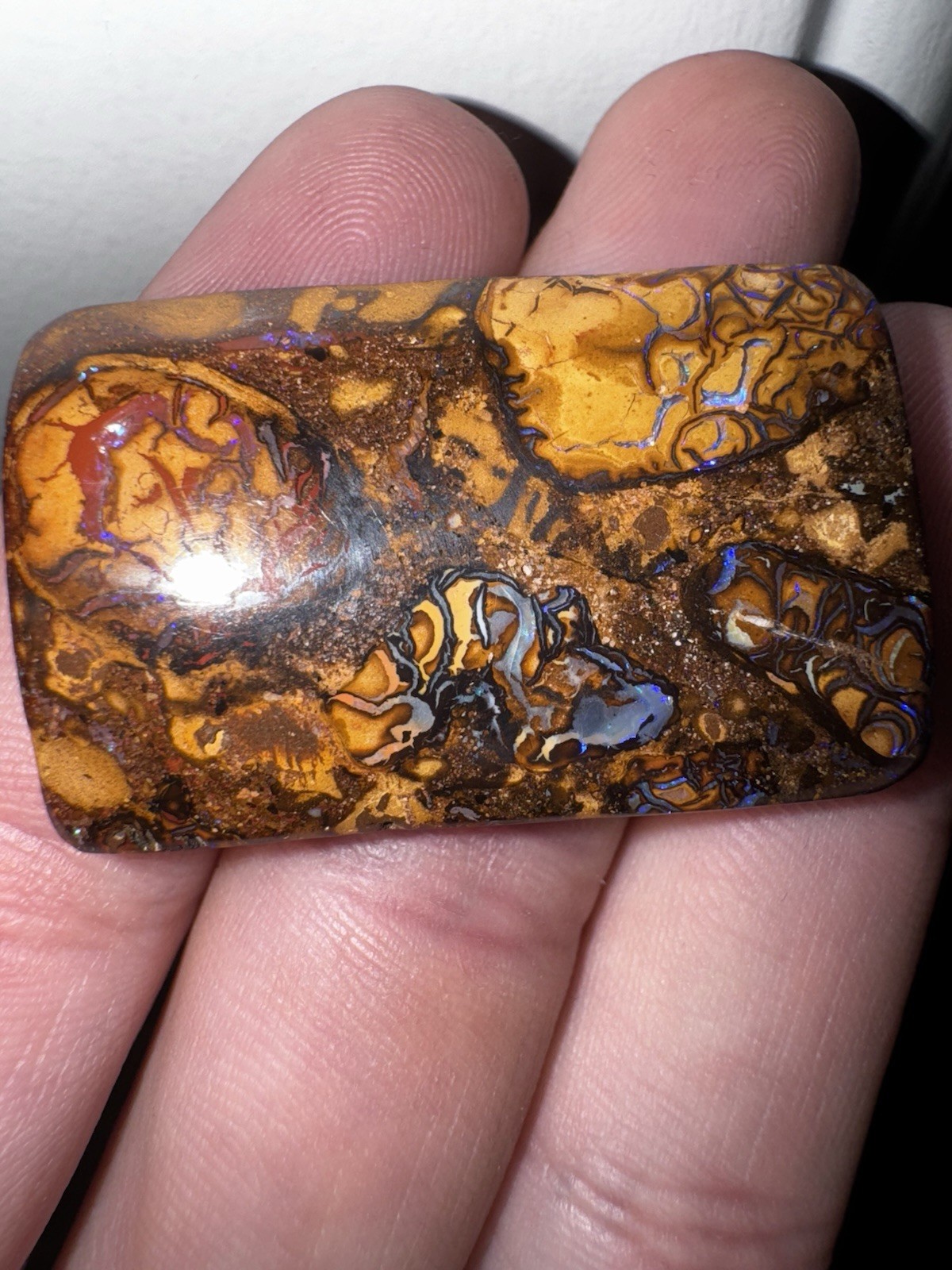 15.0 Gram Australian Boulder Opal – Koroit Matrix Pattern – Natural Solid Opal