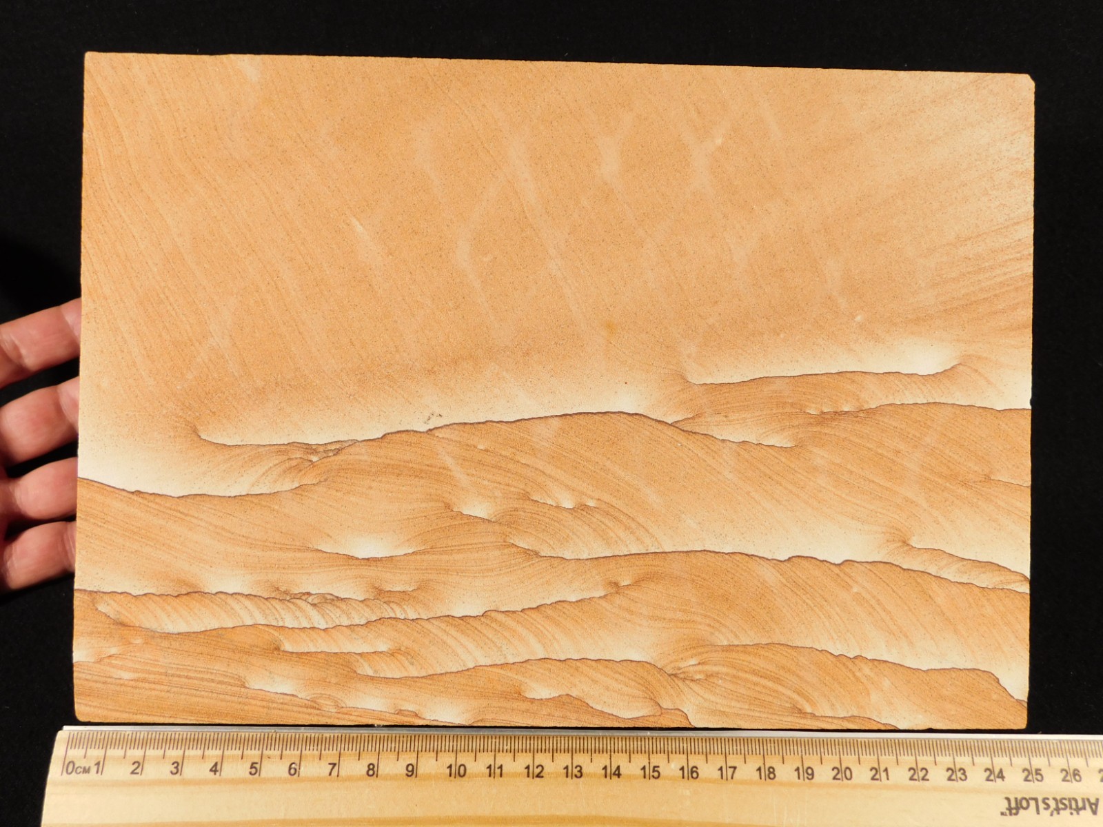 wOw! BIG PICTURE Stone or SANDSTONE Slice/Slab with Display Stand Utah 1041gr