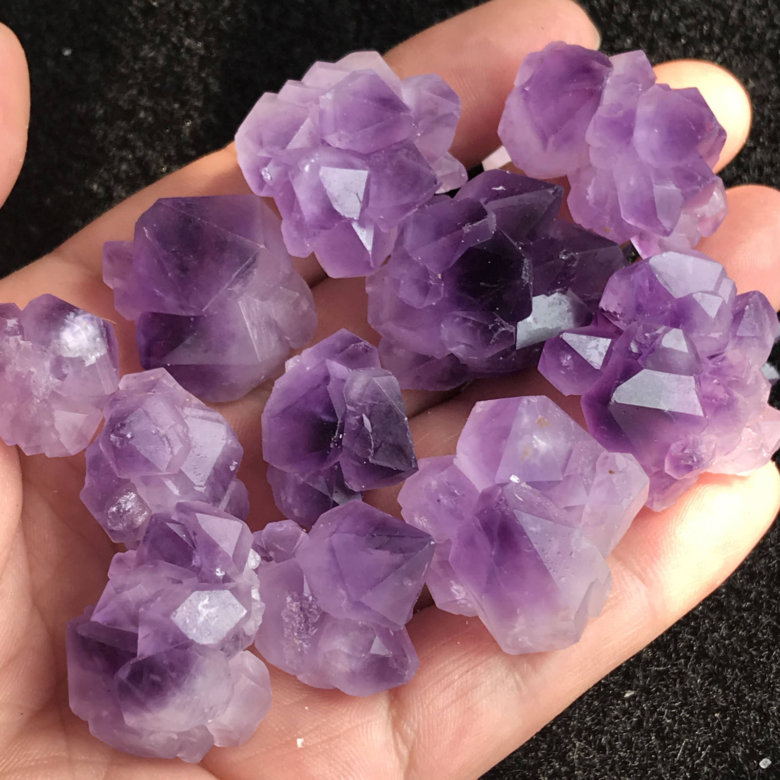 100g Natural Purple Crystal Quartz Amethyst Clusters Small particles AAA