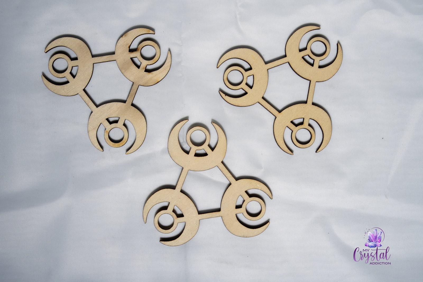 Triple Moon Sphere Stand – Sacred Geometry