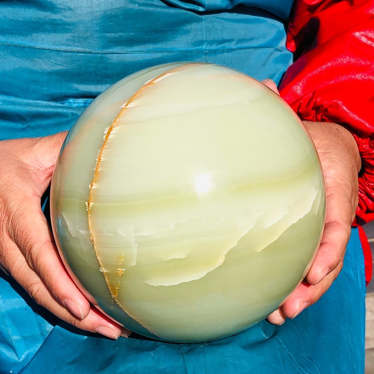 4740g Natural Afghan Jade Chakra Quartz Sphere healing ball Specimen