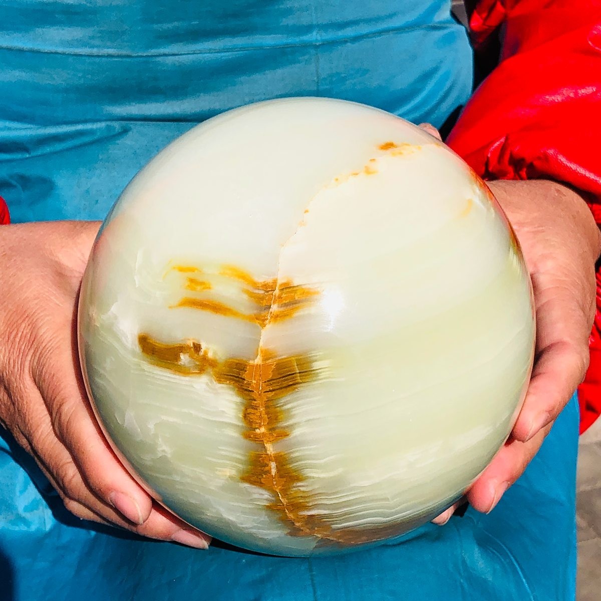 4900g Natural Afghan Jade Chakra Quartz Sphere healing ball Specimen